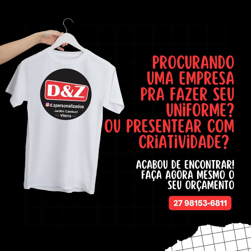 D&Z Personalizados - Camisetas Personalizadas - Uniformes - Canecas Personalizadas - Comunicação Visual em Jardim Camburi, Vitória/ES - Foto 2