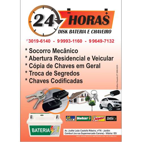 24 Horas Disk Bateria-Baterias Automotivas - Oficina Mecânica em Jardim Camburi, Vitória/ES - Foto 4
